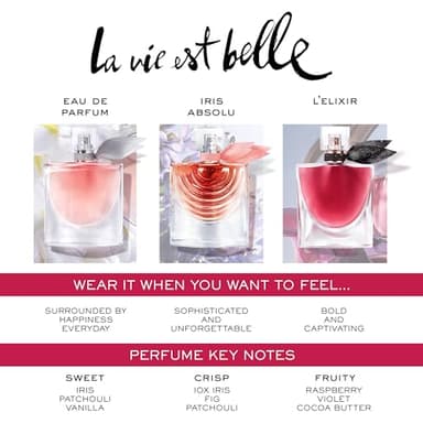 Lancôme La Vie Est Belle Eau de Parfum - Long Lasting Fragrance with Notes of Iris, Earthy Patchouli, Warm Vanilla & Spun Sugar - Floral & Sweet Women's Perfume, 0.34 Fl Oz - Image 7