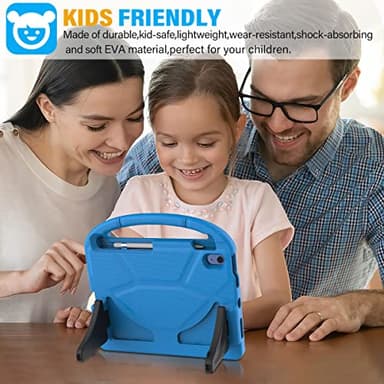 SUPLIK Kids Case for iPad A16 11-Inch 2025 (11th Gen) & iPad 10th Generation (10.9" 2022), Durable Shockproof Stand Cover with Screen Protector/Pencil Holder/Handle for Kids, Blue - Image 3