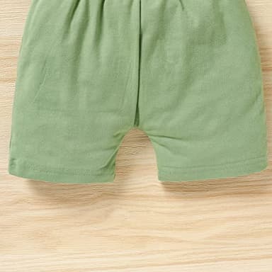 GRNSHTS Baby Boys 1st Birthday Cake Smash Outfit Wild One Bowtie Romper+Bloomers+Suspenders Photo Shoot Clothes Set (Light Green, 9-12 Months) - Image 6
