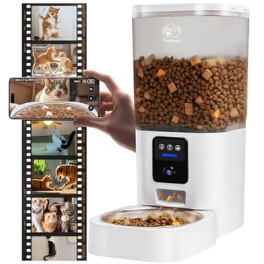 Frienhund Automatic Cat Feeder with 2K HD Camera: Automatic Dog Feeder with Night Vision, Cat Food Dispenser with 5G WiFi for Multiple Pet, Detachable for Easy Clean - 29 Cup （7L Large Capacity） - Image 1