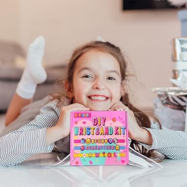 Dupamind Art & Craft Kits for Kids, DIY Friendship Bracelet Making Kit for Girls, Jewelry Making with Charm & Sticker, Birthday Gifts for Ages 4-12, Toy for Ages 4, 5, 6, 7, 8, 9, 10, 11, 12 Years Old - Image 7