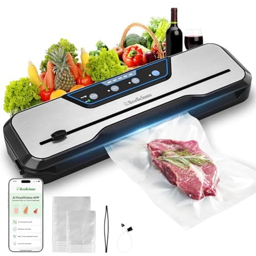 Vacuum Sealer Machine, with Starter Kit and 2-Year Warranty, Beelicious Automatic Air Sealing for Food Storage, Build-in Cutter, Moist Mode, EXT-VAC - Image 1