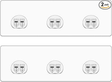 2 Pack Shower Caddy Adhesive Hooks, Waterproof Shower Adhesive Strips, No Drill Sticky Pads for Storage Shelves & Kitchen Racks, Soap Holder - Image 1