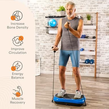 Lifepro Waver Mini Vibration Plate for Lymphatic Drainage – Whole Body Vibrating Platform Exercise Machine for Muscle Toning & Recovery with Remote & Resistance Bands, Max Load 260 lb - Image 3