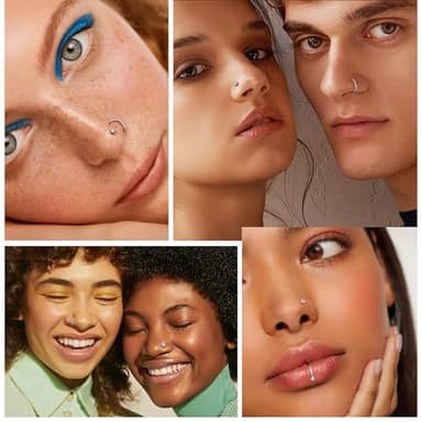 UBGICIG 20 Pcs 20G Silver Nose Rings Hoop Studs Sets for Women 316L Surgical Stainless Steel Screw Hypoallergenic Nostril Piercing Jewelry - Image 4