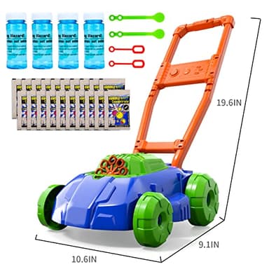 Bennol Bubble Lawn Mower for Toddlers, Kids Automatic Bubble Blower Maker Machine, Outdoor Gardening Push Toys, Christmas Birthday Gifts for Preschool Baby Boys Girls - Image 2