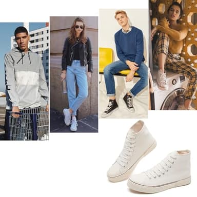 hash bubbie Unisex Fashion High top Sneakers Womens Classic High Tops Canvas Shoes Casual Tennis Shoes for Men(Beige,US14W/US12M) - Image 4