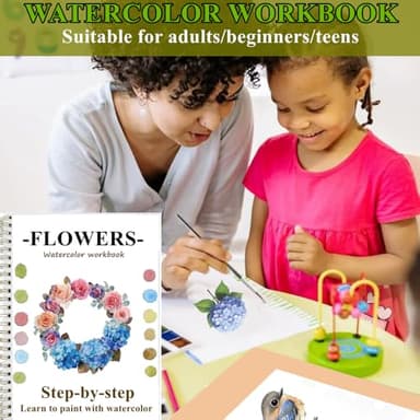 Watercolor Workbooks Coloring Book Beginner Friendly Painting Kit Easy Nature Scenes Paint Set Art Crafts for Creative Exploration Gift for Adults Teens (Seaside, Without Palette) - Image 4