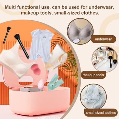 SL Nevnmoe Portable Clothes Drying Box，Clothing Care Machine, Equipped with Touch Control and 3 Modes, convenient to carry, for apartments, RVs, travel, used for lightweight clothing, underwear - Image 4