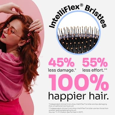 Wet Brush Original Detangler Hair Brush, Purple (Digital Daydream), Ultra-Soft IntelliFlex Bristles, Detangling Bristles Glide Through Tangles (Wet Dry & Damaged Hair), Women & Men - Image 3