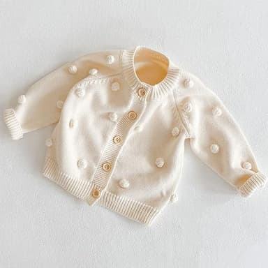 Simplee kids Baby Sweater Valentine's Day Cardigan Embroidery Knit Coat for Winter Spring for 2-3 Years - Image 5