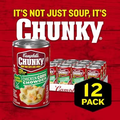 Campbell’s Chunky Soup, Healthy Request Chicken Corn Chowder Soup, 18.8 Oz Can (Case of 12) - Image 2