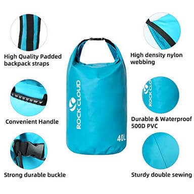 ROCK CLOUD Dry Bag Waterproof 30L Dry Sack for Kayaking Rafting Boating Beach Surfing Swimming Canoe Camping Hiking Fishing Ski - Image 5
