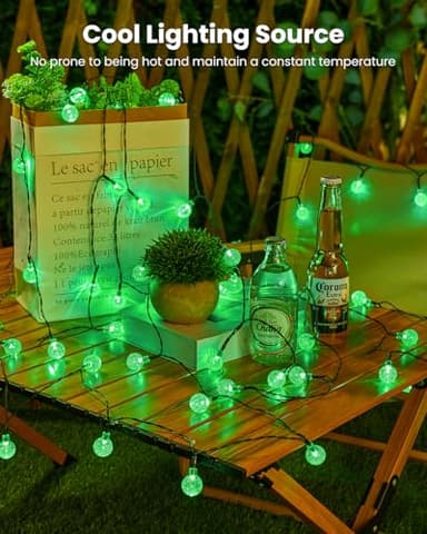 Solar String Lights Outdoor 120 LED 72 Ft Total, Solar Powered Patio Lights with 8 Lighting Mode for Garden Yard Porch Wedding Party Decor (Green) - Image 7