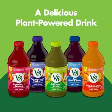 V8 Acai Mixed Berry 100% Fruit and Vegetable Juice, 46 fl oz Bottle (6 Pack) - Image 7