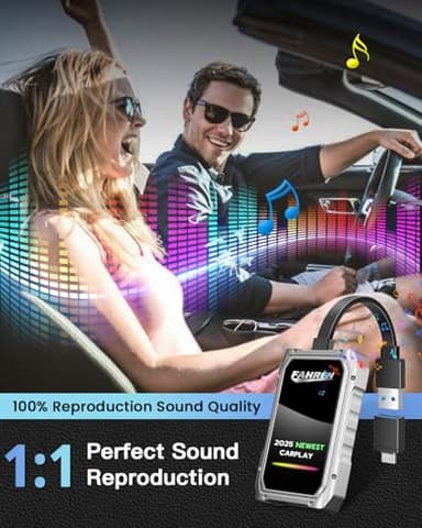 Fahren 2025 Upgraded Wireless CarPlay Adapter for iPhone, Fastest & Stablest 5G WiFi & 5.4 Bluetooth Apple CarPlay Dongle with RGB Light, Seamless Carplay Compatible with iPhone 8+, Cars from 2017 - Image 5