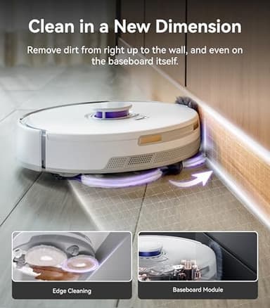 NARWAL Freo Z Ultra Robot Vacuum and Mop Combo, Dual RGB Cameras and Chips, AI Avoidance, 12000Pa Suction, Real-Time Decisions, Adaptive Hot-Water Self Wash & Self Emptying, Pet Hair, Quiet, White - Image 7