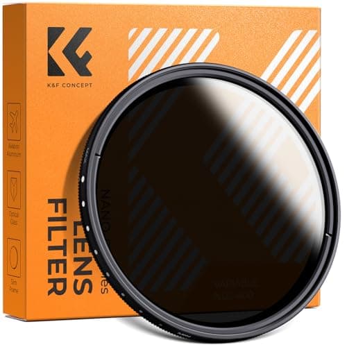 K&F CONCEPT 77mm Variable ND2-ND400 ND Lens Filter (1-9 Stops) for Camera Lens, Adjustable Neutral Density Filter with Microfiber Cleaning Cloth (B-Series) - Image 1