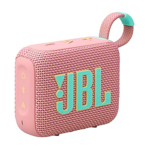 JBL Go 4 - Ultra-Portable, Waterproof and Dustproof Bluetooth Speaker, Big Pro Sound with Punchy bass, 7-Hour Built-in Battery, Made in Part with Recycled Materials (Pink) - Image 1