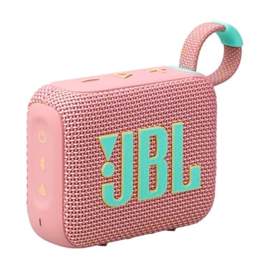 JBL Go 4 - Ultra-Portable, Waterproof and Dustproof Bluetooth Speaker, Big Pro Sound with Punchy bass, 7-Hour Built-in Battery, Made in Part with Recycled Materials (Pink) - Image 1