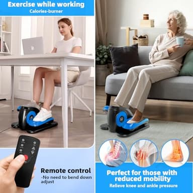 ANCHEER Under Desk Elliptical, Ellipse Leg Exerciser for Seniors Fully Assembled , Electric Seated Pedal Exerciser with Remote Control & 12 Adjustable Speed/Resistance - Image 3