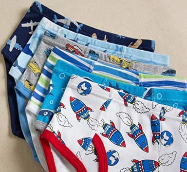 Slenily Boys Space Underwear Toddler Kids Dinosaurs Briefs Soft Cotton Rocket Panties (Pack of 6) Size 10 - Image 6