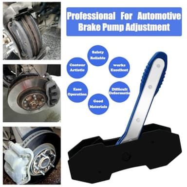 IRmm Brake Caliper Compression Tool, Brake Caliper Tool with 360 Degree Swing Ratchets, Caliper Piston Compressor Tool with 2PCS Steel Plates, Brake Caliper Press Tool with Brake Caliper Hooks, Blue - Image 7