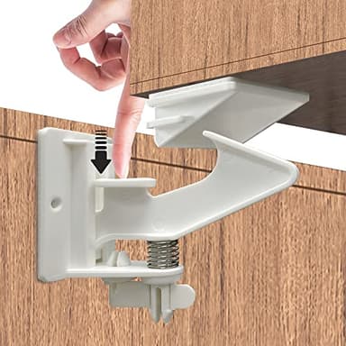 Vmaisi 20 Pack Cabinet Locks Child Safety Latches - Baby Proofing Cabinets Drawers Lock - Upgraded Stronger Adhesive Easy Installation - No Drilling - Image 2