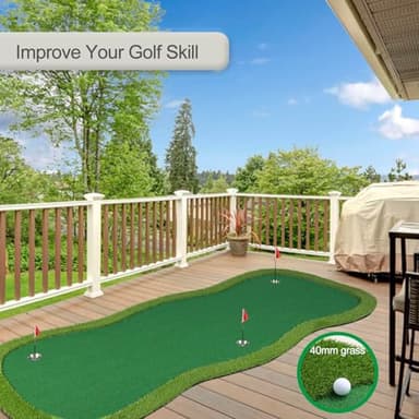 Golf Putting Green, Practice Putting Green Mat, Large Professional Golfing Training Mat for Indoor Outdoor… (Putting green-5X12ft) - Image 3
