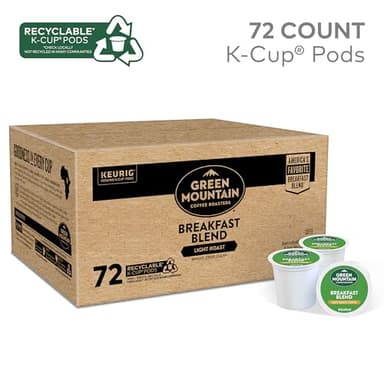 Green Mountain Coffee Roasters Breakfast Blend Single-Serve Keurig K-Cup Pods, Light Roast Coffee, 72 Count - Image 3