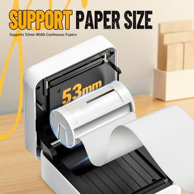 Nelko Sticker Printer, PM230 Print Pod Mini Bluetooth Portabel Sticker Maker with 3 Rolls Paper, Print Pods Mini Printer with Multiple Templates for Phone & Tablet，for School Office Home, White - Image 7