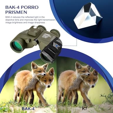 AOMEKIE 10x50 Waterproof Marine Binoculars for Adults with Rangefinder Compass BAK4 Prism FMC Lens for Birdwatching Hunting Boating - Image 5