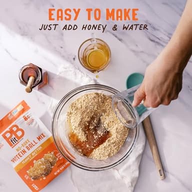 PBfit No Bake Peanut Butter Protein Ball Mix, 8g Protein, Made with Chia Seeds & Whole Grain Oats, Gluten Free, Vegan Snacks, 10.58 Oz Bag - Image 4