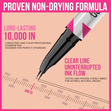 iMethod Curved Eyebrow Pen - 2-in-1 Dual-Ended Eyebrow Pencil with Curved Tip and Precise Brush-Tip, Microblading Eyebrow Pen for Natural Hair-Like Brows, Long Lasting, Brown - Image 4