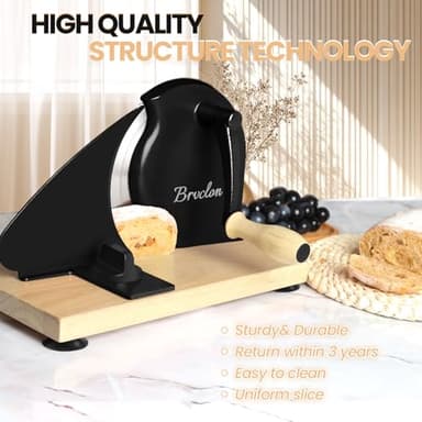 Manual Bread Slicer for Homemade Sourdough Bread, Adjustable Thickness&Evenly Slicing, Hand Crank Bread Slicer with Scale Line and Suction Cup, Serrated Blade Design, Patent:USD105861 - Image 7