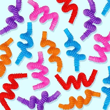 52 Pack Pop Tubes, Sensory Toys Party Favors For Kids 8-12 4-8 Fidget Toys For Anxiety Goodie Bag Stuffers Treasure Box Classroom Prizes Gifts for 3 4 5 6 7 8 9 Year Old Boys Girls Toddlers- 10 Colors - Image 7