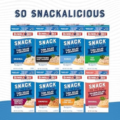 Bumble Bee Snack On The Run Original Tuna Salad with Crackers Kit (Pack of 12) - Ready to Eat Protein Snack Pack - 8g Protein per Box - Wild Caught MSC Certified Tuna - Image 7