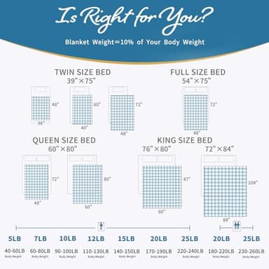 CuteKing Weighted Blanket for Adults (15lbs, 48"x72", Full, Grey) Heavy Blanket for 140-150lbs, Weighted Blanket for Cooling & Heating with Premium Glass Beads, Soft Thick Blanket for Adult All-S - Image 4