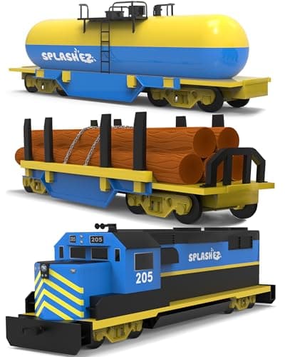 SplashEZ Train Toys for Bath | Mold Free Bath Toys for Kids & Toddlers with No Hole for Water | Train Set Ideal Size for Little Hands | Safe, Durable for Baby Tub Pool Fun for Boys Girls Ages 0 & Up - Image 1