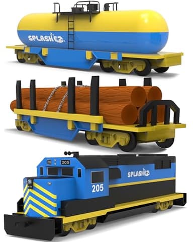 SplashEZ Train Toys for Bath | Mold Free Bath Toys for Kids & Toddlers with No Hole for Water | Train Set Ideal Size for Little Hands | Safe, Durable for Baby Tub Pool Fun for Boys Girls Ages 0 & Up - Image 1