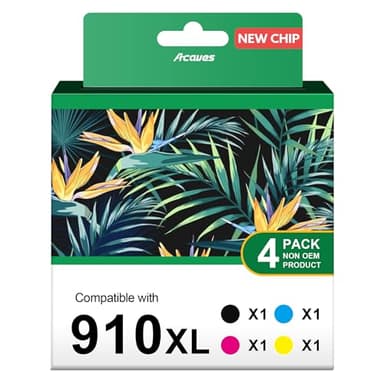 910XL Ink Cartridges for HP Printers Compatible with HP 910 Ink Cartridges Combo Pack 910 XL Ink 910XL Black and Color Combo Pack HP910 Use with OfficeJet 8020 8025 8035 Printers (4 Pack) - Image 1