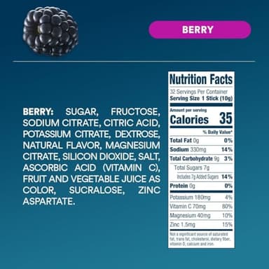 DripDrop Hydration Packets - Berry - Single Serve Electrolytes Powder Drink Mix - Non-GMO, Gluten Free, Vegan - 32 Sticks - Image 8