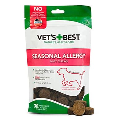 Vet's Best Seasonal Allergy Soft Chew Dog Supplements, Soothes Dogs Skin Irritation Due to Seasonal Allergies, 30 Day Supply - Image 1
