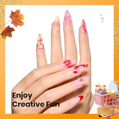 Beetles Blooming Gel 15ml Clear Uv Led Blossom Fall Halloween Nails Gel Polish for Spreading Effect Marble Natural Stone Watercolor Floral Print Soak off Diy Nail Art Design Manicure Gift for Women - Image 5