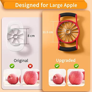 [Upgraded] Newness 5.12 Inch Large Apple Slicer, Cut 16 Thin Slices All the Way Through, HEAVY - DUTY Stainless Steel Apple Corer & Slicer for Fruits & Vegetables - Dishwasher Safe - Image 2