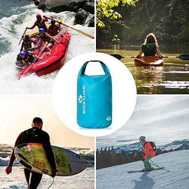 ROCK CLOUD Dry Bag Waterproof 30L Dry Sack for Kayaking Rafting Boating Beach Surfing Swimming Canoe Camping Hiking Fishing Ski - Image 7