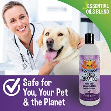 Bodhi Dog Skunk Shampoo - Odor Remover with Essential Oils for Dogs & Cats - Cleans, Deodorizes & Eliminates Skunk Smell - Gentle on Skin & Suitable for Pets of All Sizes - Made in USA (16 Fl Oz) - Image 3