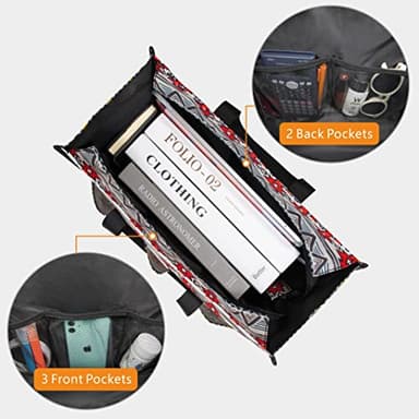 TOPDesign Utility Water Resistant Tote Bag for Women - 13 Exterior & Interior Pockets, Top Zipper Closure, Thick Bottom Support - Perfect Work Tote for Teachers, Nurses, Accountants, Professionals - Image 4