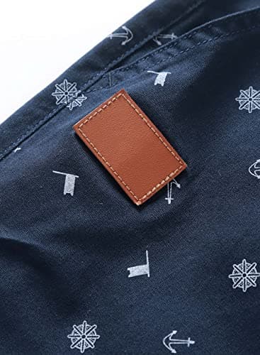 JMIERR Men's Casual Shorts - Fashion Cotton Drawstring Summer Beach Stretch Elastic Waist Waist Twill Chino Golf Shorts with Pockets for Men 8 Inch Inseam, US 38(XL), Coconut Tree Printed Blue - Image 6