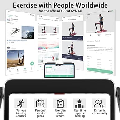 Goplus 2 in 1 Folding Treadmill, 2.25HP Superfit Under Desk Electric Treadmill, Installation-Free with Remote Control, APP Control and LED Display, Walking Jogging for Home Office - Image 5